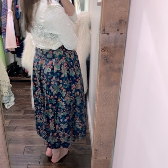 Vintage Herman Geist maxi skirt floral size 12 - Picture 4 of 9